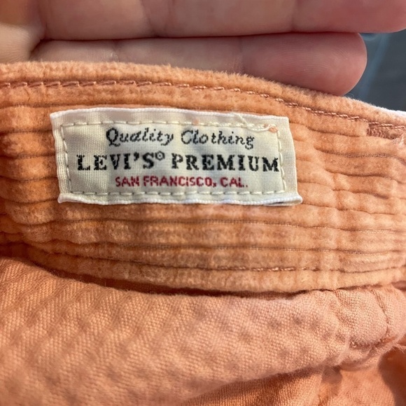 Levi’s, waist 31, Math Club Flare, peach orange color thick corduroy pants - Picture 4 of 5